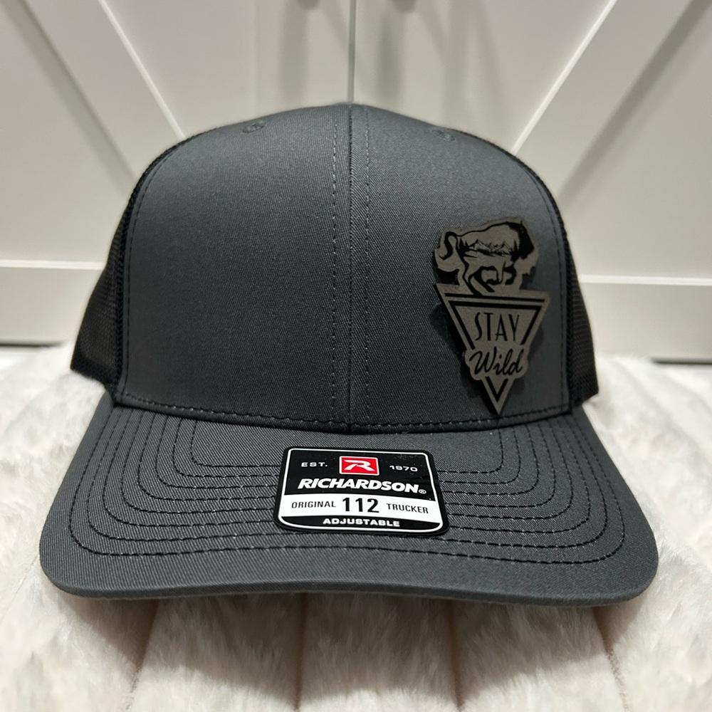 Stay Wild Laser engraved Richardson trucker hat.